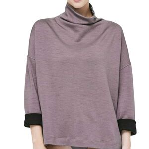 Lululemon Principal Dancer Merino Wool Funnel Neck Sweater Lunar Rock Size 6